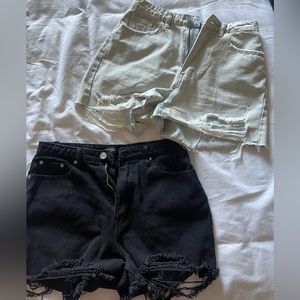 ripped high waisted shorts (2)